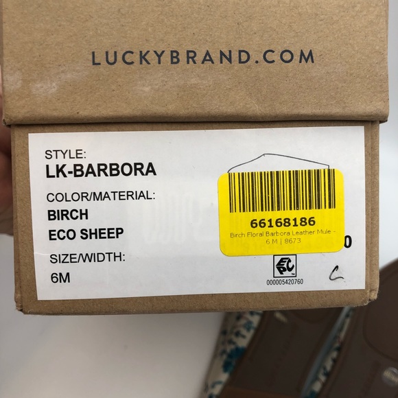 NIB Lucky Brand BARBORA Flat Mule Floral Slides - Picture 11 of 11